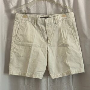 Onassis Men's White Cotton Shorts 8" Inseam, Size L